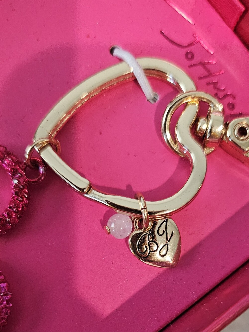 NWT Betsey Johnson Pink Rhinestone Flower Purse Charm / Bag Charm / Keychain - Picture 2 of 8